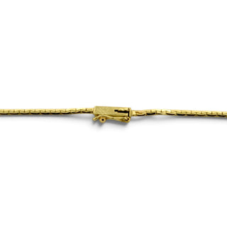 Collier aus 585 Gelb- und Weißgold mit Aquamarin und Brillant, nachhaltiger second-hand Schmuck perfekt aufgearbeitet