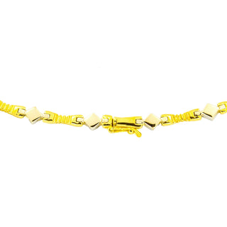 Brillantcollier aus 750 Gelb- und Weißgold, nachhaltiger second hand Schmuck perfekt aufgearbeitet