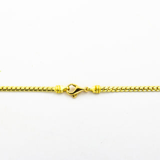 Collier aus 585 Gelb- und Weißgold mit Brillant, nachhaltiger second hand Schmuck perfekt aufgearbeitet