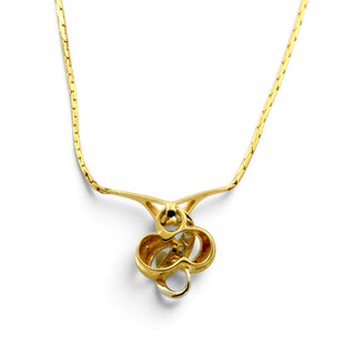 Brillantcollier aus 585 Gelb- und Weißgold, nachhaltiger second-hand Schmuck perfekt aufgearbeitet