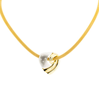 Brillantcollier aus 585 Gelb- und Weißgold, nachhaltiger second hand Schmuck perfekt aufgearbeitet