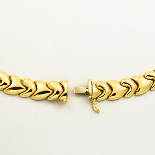 Collier aus 585 Gelb- und Weißgold mit Diamant, nachhaltiger second hand Schmuck perfekt aufgearbeitet