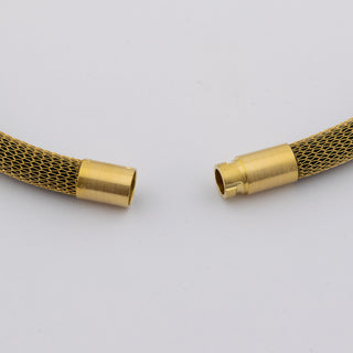 Collier aus 750 Gelb- und Weißgold mit Turmalin, 42 cm, hochwertiger second hand Schmuck perfekt aufgearbeitet