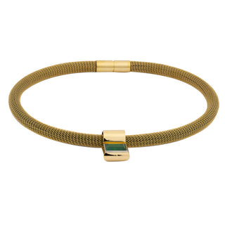Collier aus 750 Gelb- und Weißgold mit Turmalin, 42 cm, hochwertiger second hand Schmuck perfekt aufgearbeitet