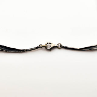 Collier aus 925 Silber mit Bernstein, nachhaltiger second hand Schmuck perfekt aufgearbeitet