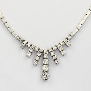 Brillandcollier aus 585 Weißgold, nachhaltiger second hand Schmuck perfekt aufgearbeitet