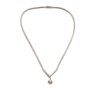 Brillantcollier aus 750 Weißgold mit Diamant, nachhaltiger second hand Schmuck perfekt aufgearbeitet