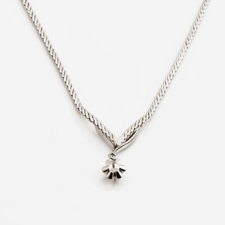 Brillantcollier aus 750 Weißgold mit Diamant, nachhaltiger second hand Schmuck perfekt aufgearbeitet