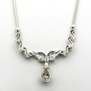 Collier aus 750 Weißgold mit Diamant und Brillant, nachhaltiger second hand Schmuck perfekt aufgearbeitet