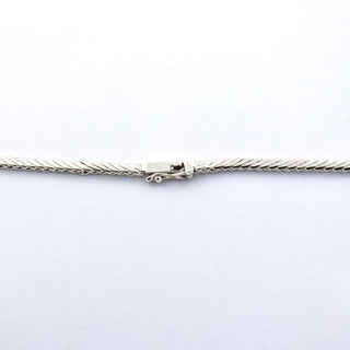 Collier aus 585 Weißgold mit Opal, Brillant und Diamant, nachhaltiger second hand Schmuck perfekt aufgearbeitet