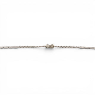 Perlencollier aus 585 Weißgold mit Brillant, nachhaltiger second-hand Schmuck perfekt aufgearbeitet
