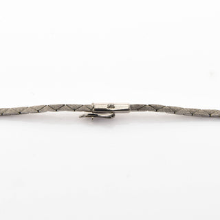Rubincollier aus 585 Weißgold mit Brillant, nachhaltiger second hand Schmuck perfekt aufgearbeitet