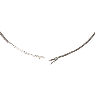 Saphircollier aus 585 Weißgold mit Brillant, nachhaltiger second hand Schmuck perfekt aufgearbeitet