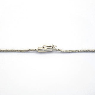 Saphircollier aus 585 Weißgold mit Brillant, nachhaltiger second hand Schmuck perfekt aufgearbeitet
