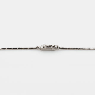 Saphircollier aus 585 Weißgold mit Brillant, nachhaltiger second hand Schmuck perfekt aufgearbeitet