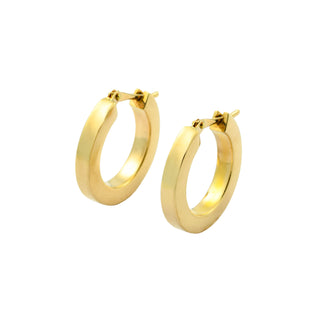 Creolen aus 585 Gelbgold, nachhaltiger second hand Schmuck perfekt aufgearbeitet