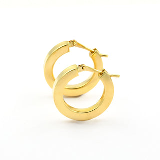 Creolen aus 585 Gelbgold, nachhaltiger second hand Schmuck perfekt aufgearbeitet