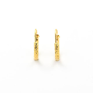 Creolen aus 750 Gelbgold, nachhaltiger second hand Schmuck perfekt aufgearbeitet