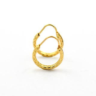 Creolen aus 750 Gelbgold, nachhaltiger second hand Schmuck perfekt aufgearbeitet