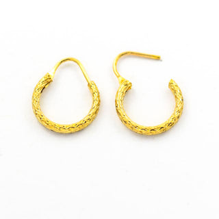 Creolen aus 750 Gelbgold, nachhaltiger second hand Schmuck perfekt aufgearbeitet