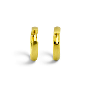Creolen aus 585 Gelbgold mit Brillant, nachhaltiger second-hand Schmuck perfekt aufgearbeitet