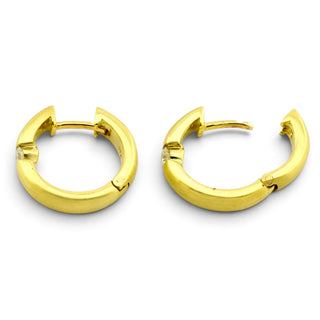 Creolen aus 585 Gelbgold mit Brillant, nachhaltiger second-hand Schmuck perfekt aufgearbeitet