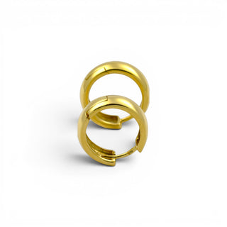 Creolen aus 585 Gelbgold, nachhaltiger second hand Schmuck perfekt aufgearbeitet