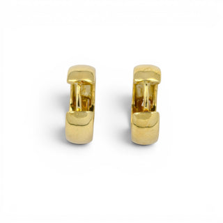 Creolen aus 585 Gelbgold, nachhaltiger second hand Schmuck perfekt aufgearbeitet