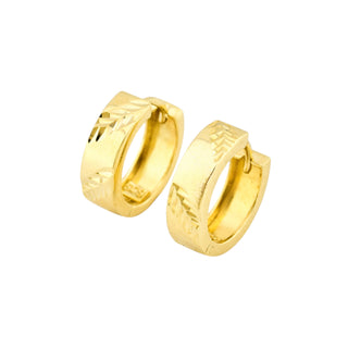 Creolen aus 585 Gelbgold, nachhaltiger second hand Schmuck perfekt aufgearbeitet