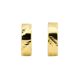Creolen aus 585 Gelbgold, nachhaltiger second hand Schmuck perfekt aufgearbeitet
