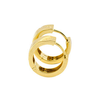 Creolen aus 585 Gelbgold, nachhaltiger second hand Schmuck perfekt aufgearbeitet