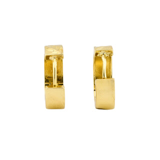 Creolen aus 585 Gelbgold, nachhaltiger second hand Schmuck perfekt aufgearbeitet