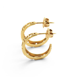 Creolen aus 585 Gelbgold, nachhaltiger second hand Schmuck perfekt aufgearbeitet