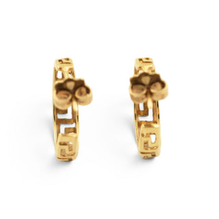 Creolen aus 585 Gelbgold, nachhaltiger second hand Schmuck perfekt aufgearbeitet