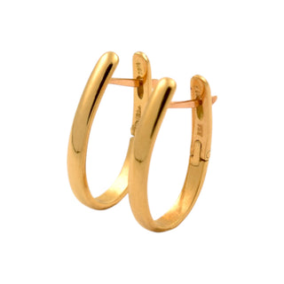 Creolen aus 750 Gelbgold, nachhaltiger second-hand Schmuck perfekt aufgearbeitet