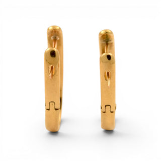 Creolen aus 750 Gelbgold, nachhaltiger second-hand Schmuck perfekt aufgearbeitet