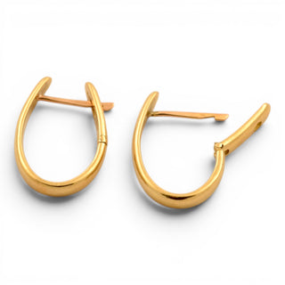 Creolen aus 750 Gelbgold, nachhaltiger second-hand Schmuck perfekt aufgearbeitet