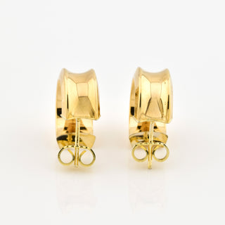 Creolen aus 585 Gelbgold, nachhaltiger second hand Schmuck perfekt aufgearbeitet