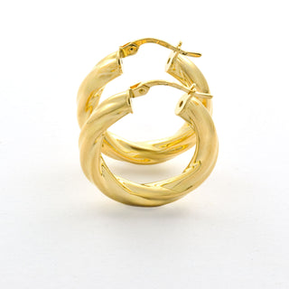 Creolen aus 750 Gelbgold, nachhaltiger second hand Schmuck perfekt aufgearbeitet