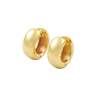Creolen aus 585 Gelbgold, nachhaltiger second hand Schmuck perfekt aufgearbeitet