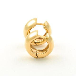 Creolen aus 585 Gelbgold, nachhaltiger second hand Schmuck perfekt aufgearbeitet