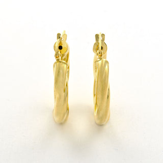 Creolen aus 750 Gelbgold, nachhaltiger second hand Schmuck perfekt aufgearbeitet