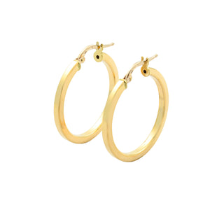 Creolen aus 750 Gelbgold, nachhaltiger second hand Schmuck perfekt aufgearbeitet