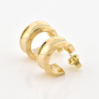 Creolen aus 585 Gelbgold, nachhaltiger second hand Schmuck perfekt aufgearbeitet