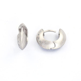Brillantcreolen aus 950 Platin, nachhaltiger second hand Schmuck perfekt aufgearbeitet