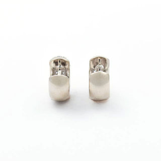 Brillantcreolen aus 585 Weißgold, nachhaltiger second hand Schmuck perfekt aufgearbeitet