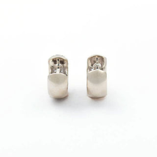Brillantcreolen aus 585 Weißgold, nachhaltiger second hand Schmuck perfekt aufgearbeitet