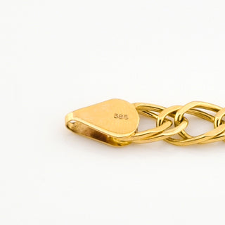 Doppelpanzerarmband aus 585 Gelbgold, nachhaltiger second hand Schmuck perfekt aufgearbeitet