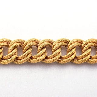 Doppelpanzerarmband aus 750 Gelbgold, nachhaltiger second hand Schmuck perfekt aufgearbeitet