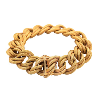 Doppelpanzerarmband aus 750 Gelbgold, nachhaltiger second hand Schmuck perfekt aufgearbeitet